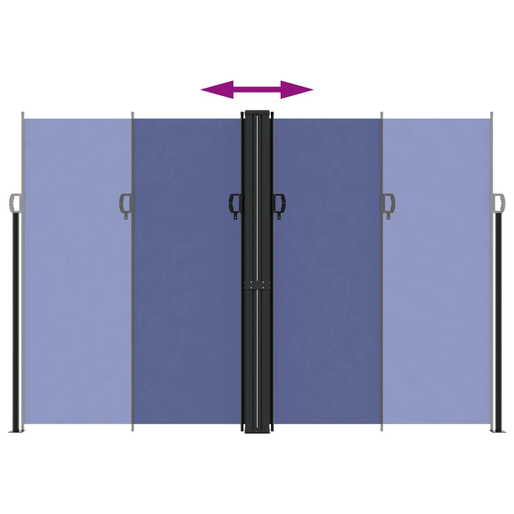 Tenda da Sole Laterale Retrattile-Tenda parasole per balcone per giardino Blu 220x1200 cm 807513