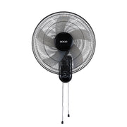 Ventilatore da parete 40 cm con oscillazione, 3 velocità e 5 pale 50W con tiranti comando e inclinazione regolabile - Sogo