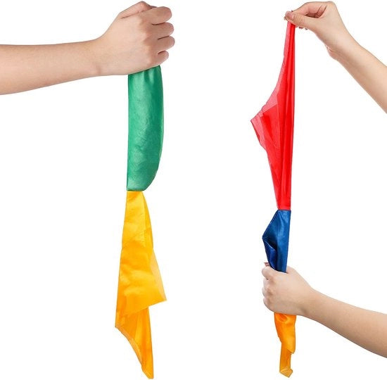 Sciarpa Magica - Manopola di Prop - Perfetta per Magia - Cambia Colore - Per Bambini - 2 Pezzi - 23,5 x 23,5 cm
