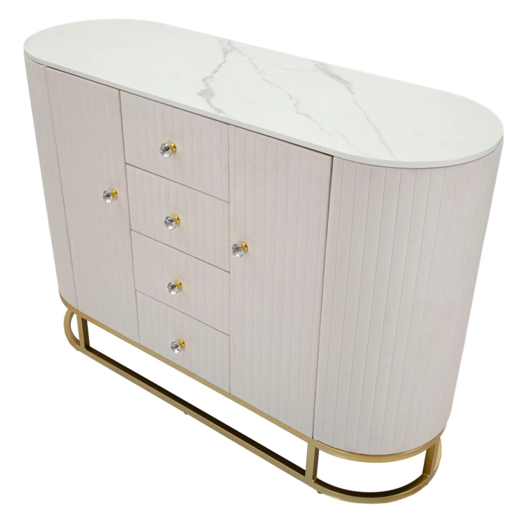 Mobile Montpellier Crema 120x40x85 cm in Ferro Legno
