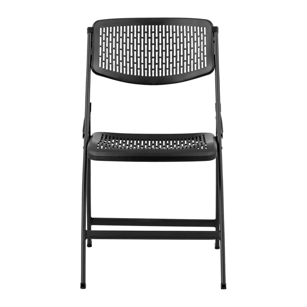 Set di 5 sedie per ristoranti, bar, uffici e sale d'attesa 150 kg max design pieghevole nero 14_0006014