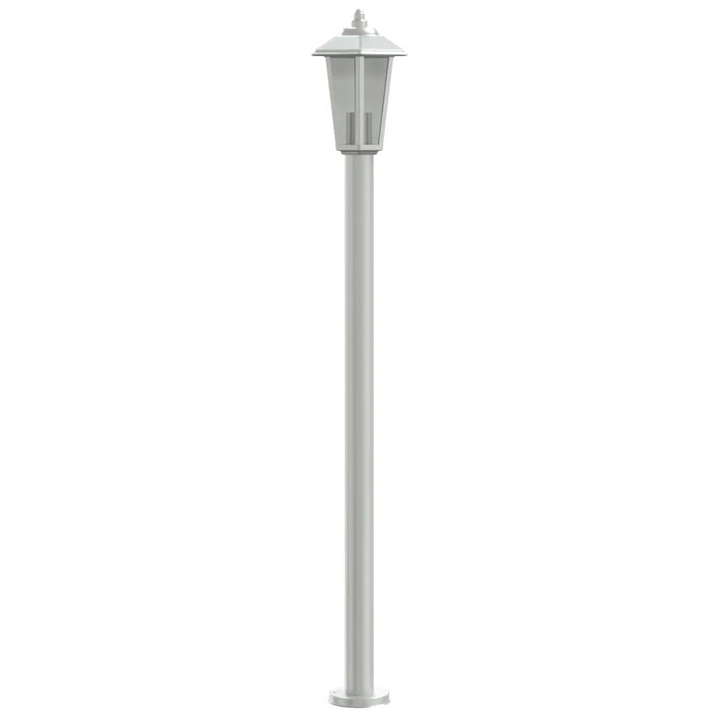 Set di 3 lampade da terra per esterni color argento 120 cm acciaio inox argento 02_0042557