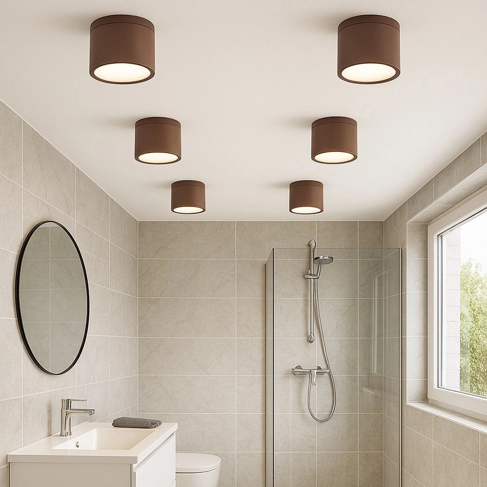 Trade Shop - Applique Da Soffitto A Cilindro Per Esterno Plafoniera Con Attacco Gu10 Ip54 H94-c -