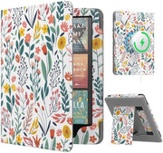 Etui magnetico per Kindle Paperwhite Signature Edition con disegno di fiori