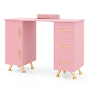 Tavolo da manicure professionale 108 x 45 x 76 cm spazio di archiviazione ottimale stile moderno MDF rosa 20_0019068