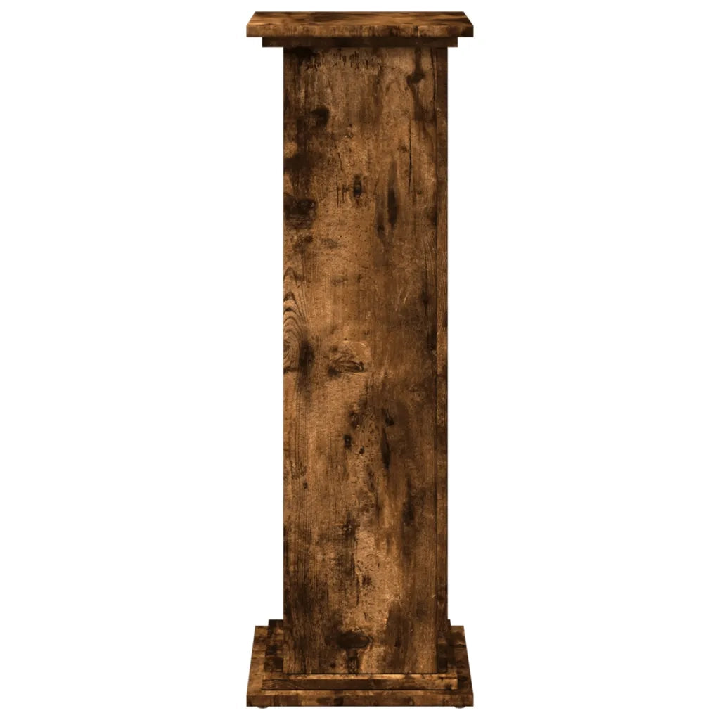 Espositore con Portaoggetti Rovere Fumo 31x30x90cm Truciolato 854611