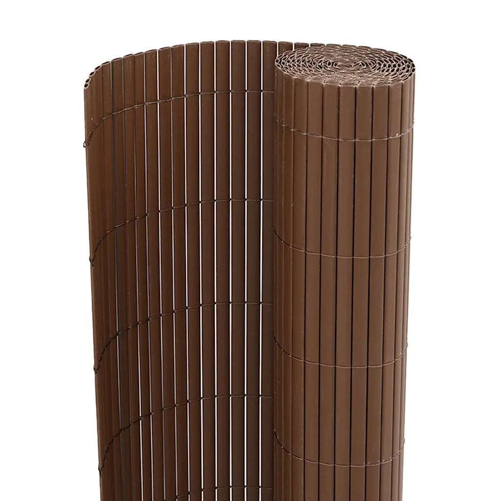 Recinzione da Giardino Bifacciale Marrone 1,8x3 m in PVC 42002621