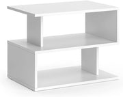 Tavolino da salotto Shelby, Bianco, 59 x 39 cm, per la conservazione di riviste e telecomandi