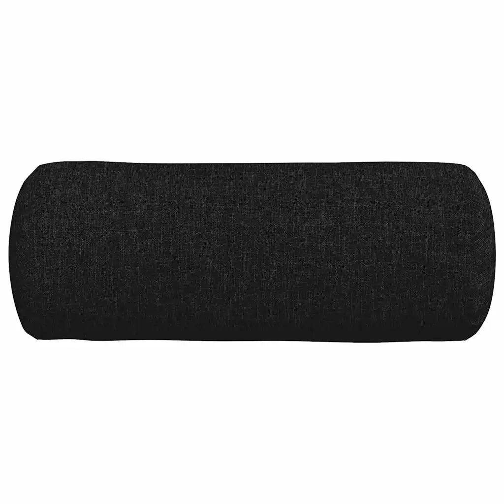 Cuscini a rullo 2 pz | Cuscini per sedie Nero ? 15 x 40 cm Tessuto