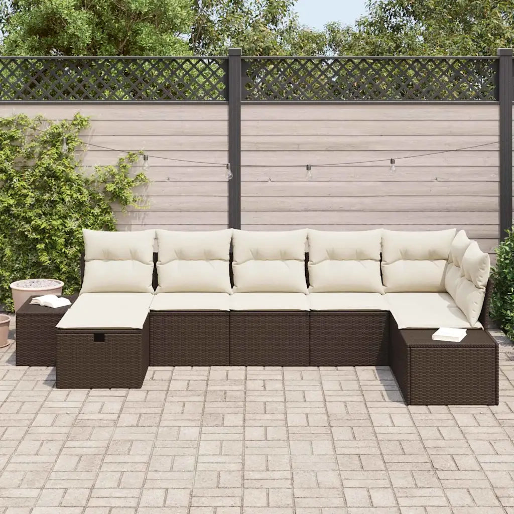 Set di divani con cuscino 7 pcs polyrattan