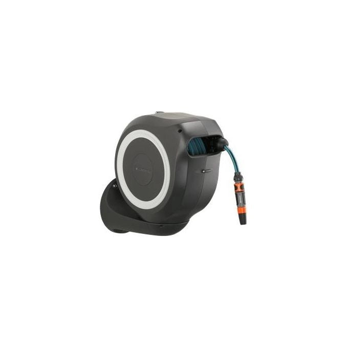 Gardena RollUp M Rocchetto montato a muro Automatico Nero, Blu, Grigio