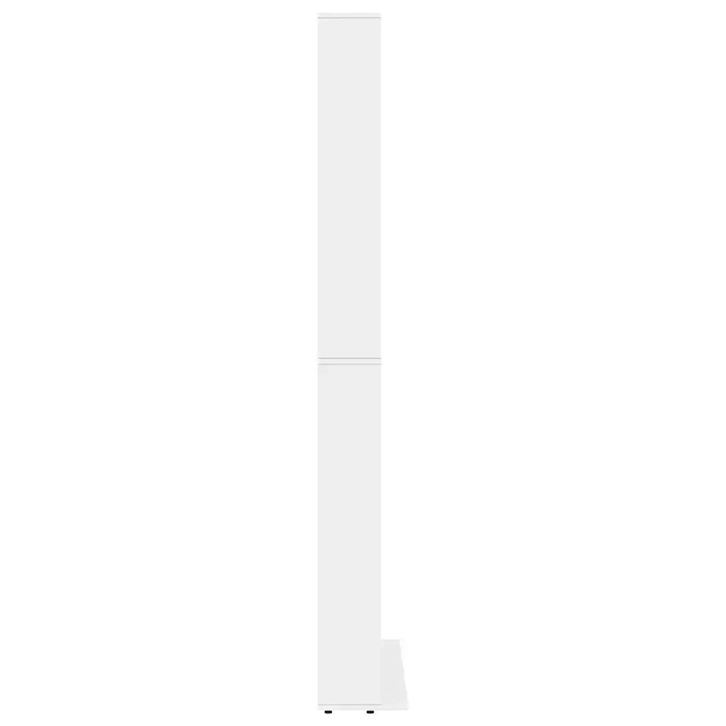 Armadietto TV Bianco 102x23x177,5 cm in Legno Multistrato 801778