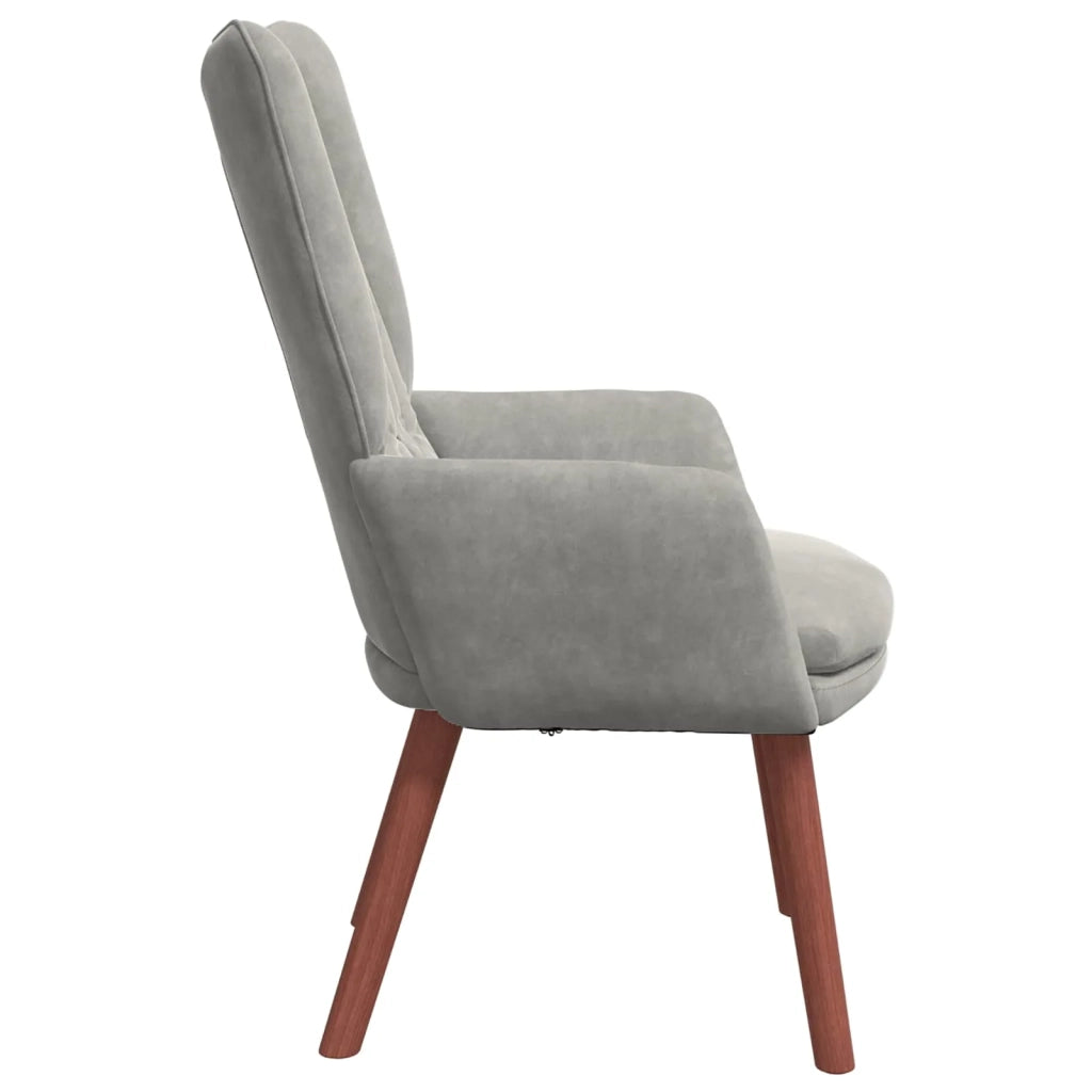 poltrona Grigio chiaro 63 x 67 x 94 cm Velluto 42001814