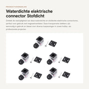 Connettori elettrici impermeabili - Resistenti alla polvere e trasparenti - Per valvola magnetica - 5 pezzi - Adatti per 12V