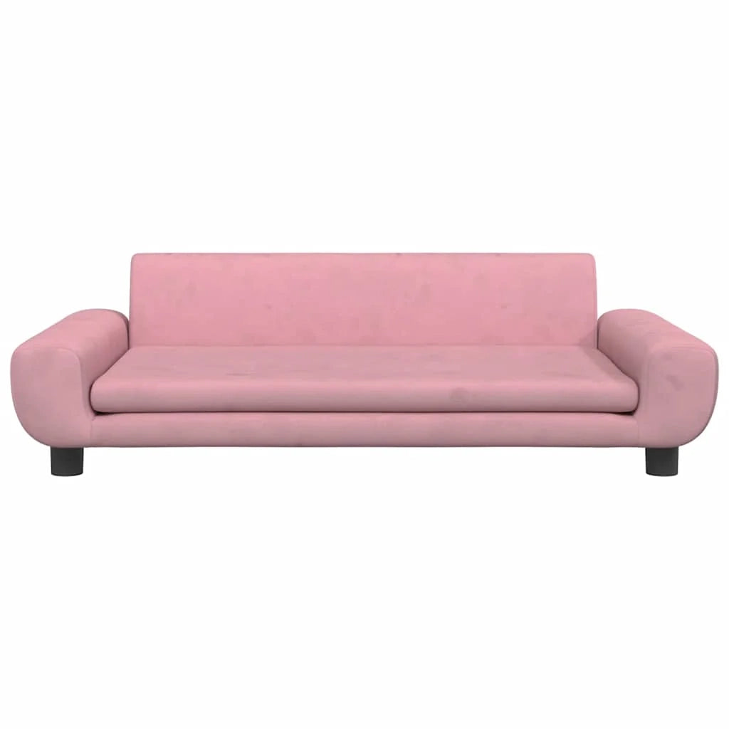 Cuccia per cani comoda cesta da divano 100 x 54 x 33 cm velluto rosa 02_0042610