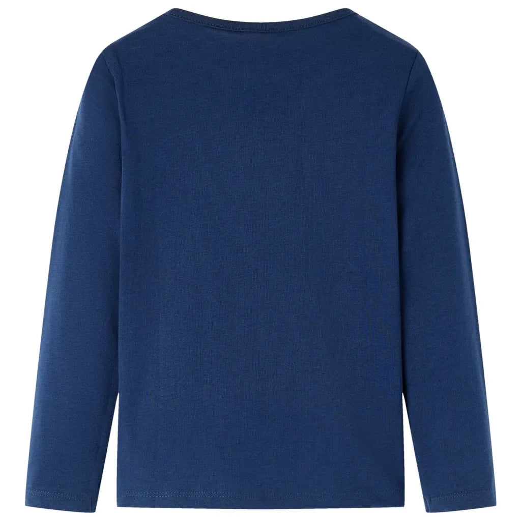 Maglietta da Bambina Maniche Lunghe Blu Marino 104