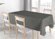 Tovaglia Cucina Soggiorno In Cotone Con Orlo A Giorno In Tinta Unita Ajour - 140x180cm - Grigio Scuro