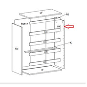 R FIANCO HK X KIT CASSETTIERA 5C NOVA 77X40X107 BIANCA- 1,0 pz