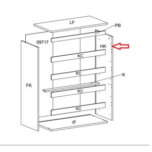 R FIANCO HK X KIT CASSETTIERA 5C NOVA 77X40X107 BIANCA- 1,0 pz