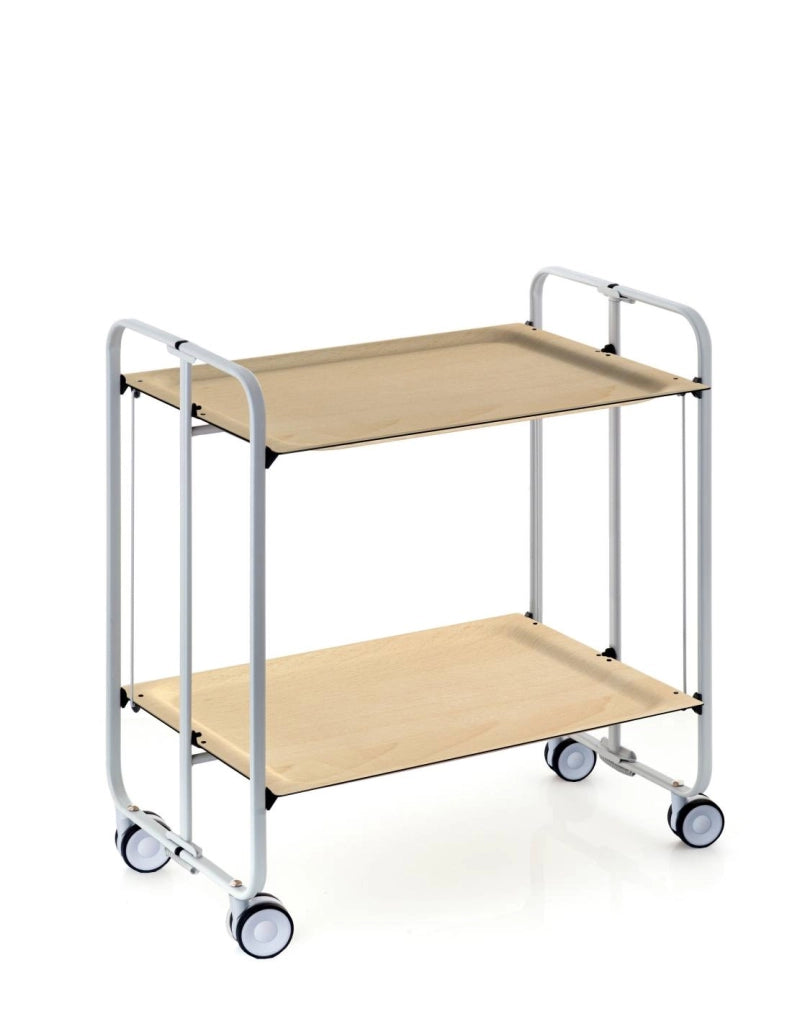 Carrello da cucina pieghevole grigio con ruote BAUHAUS 2 ripiani