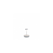 Zafferano Lampada a led da tavolo Swap mini pro Bianco ricaricabile e dimmerabile - 2200-2700-3000K 2W Alluminio IP65