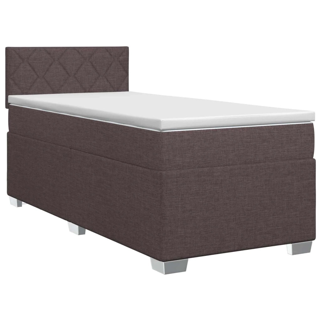 Letto box spring con materasso Marrone Scuro 90 x 200 cm 3450400