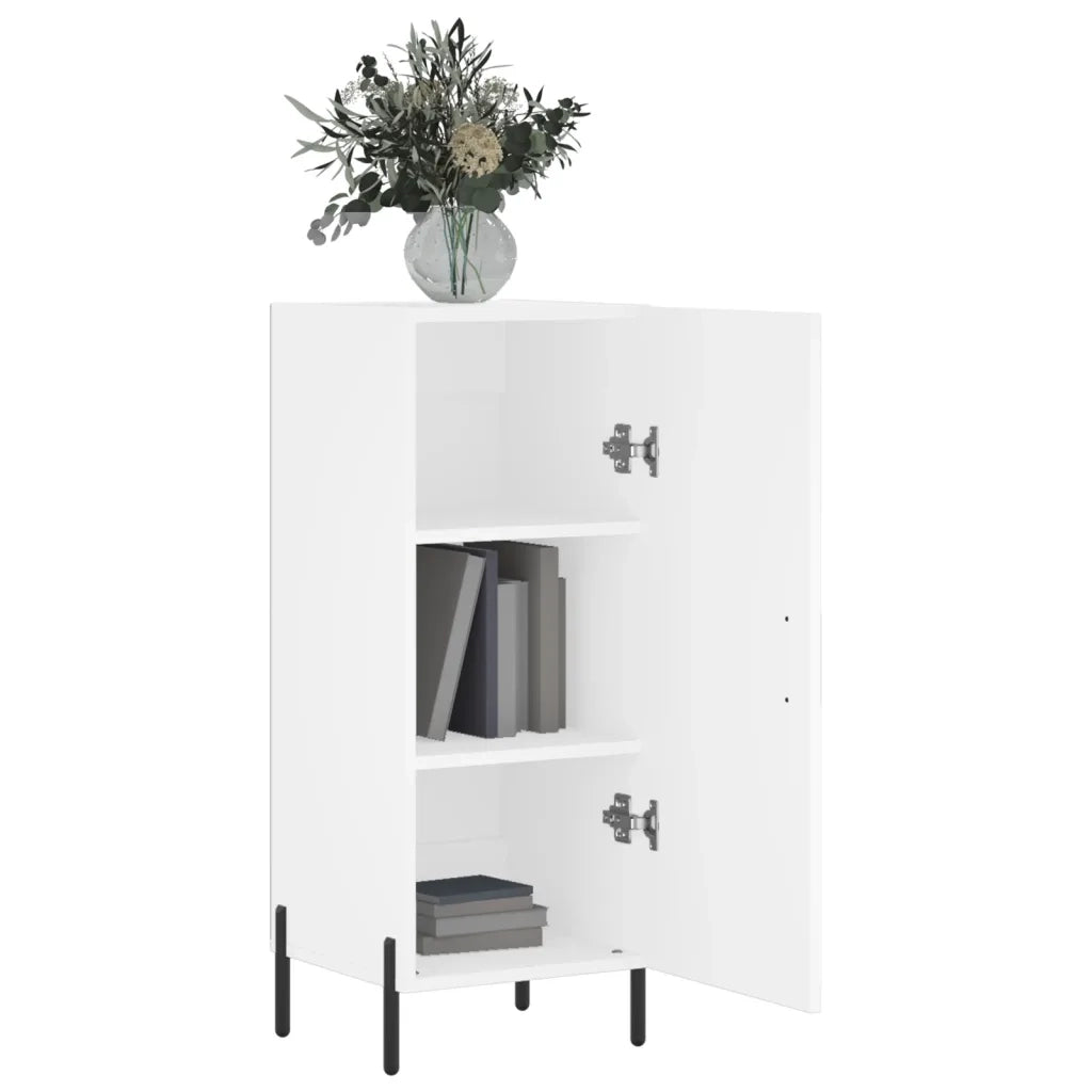 Credenza Bianca 34,5x34x90 cm in Legno Multistrato 828548