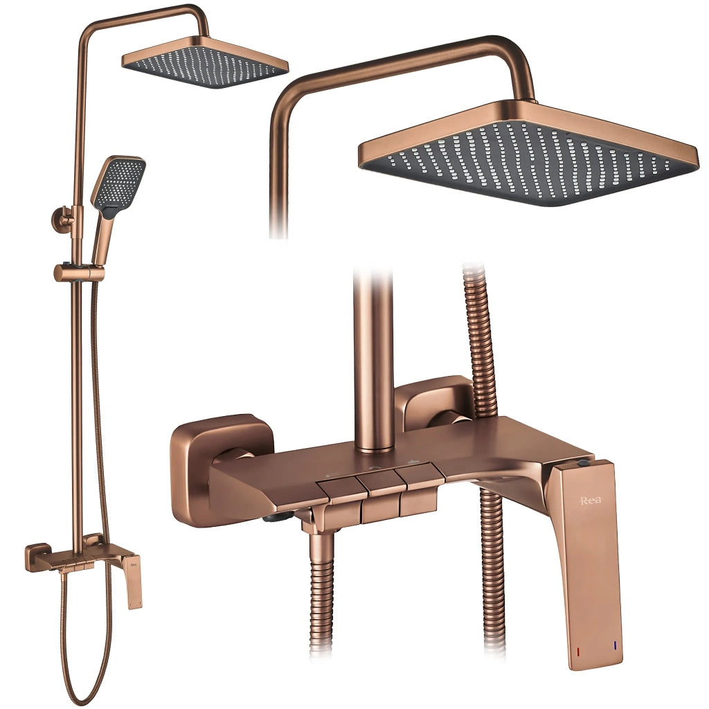 Set Doccia Premium Rea Joe Brush Copper