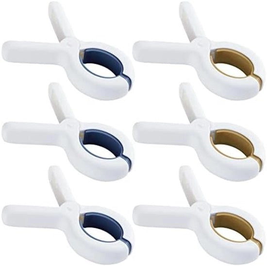 Clip per asciugamani da spiaggia 6 pezzi - Clip per abbigliamento a prova di vento in plastica per asciugamani pesanti e lavanderia