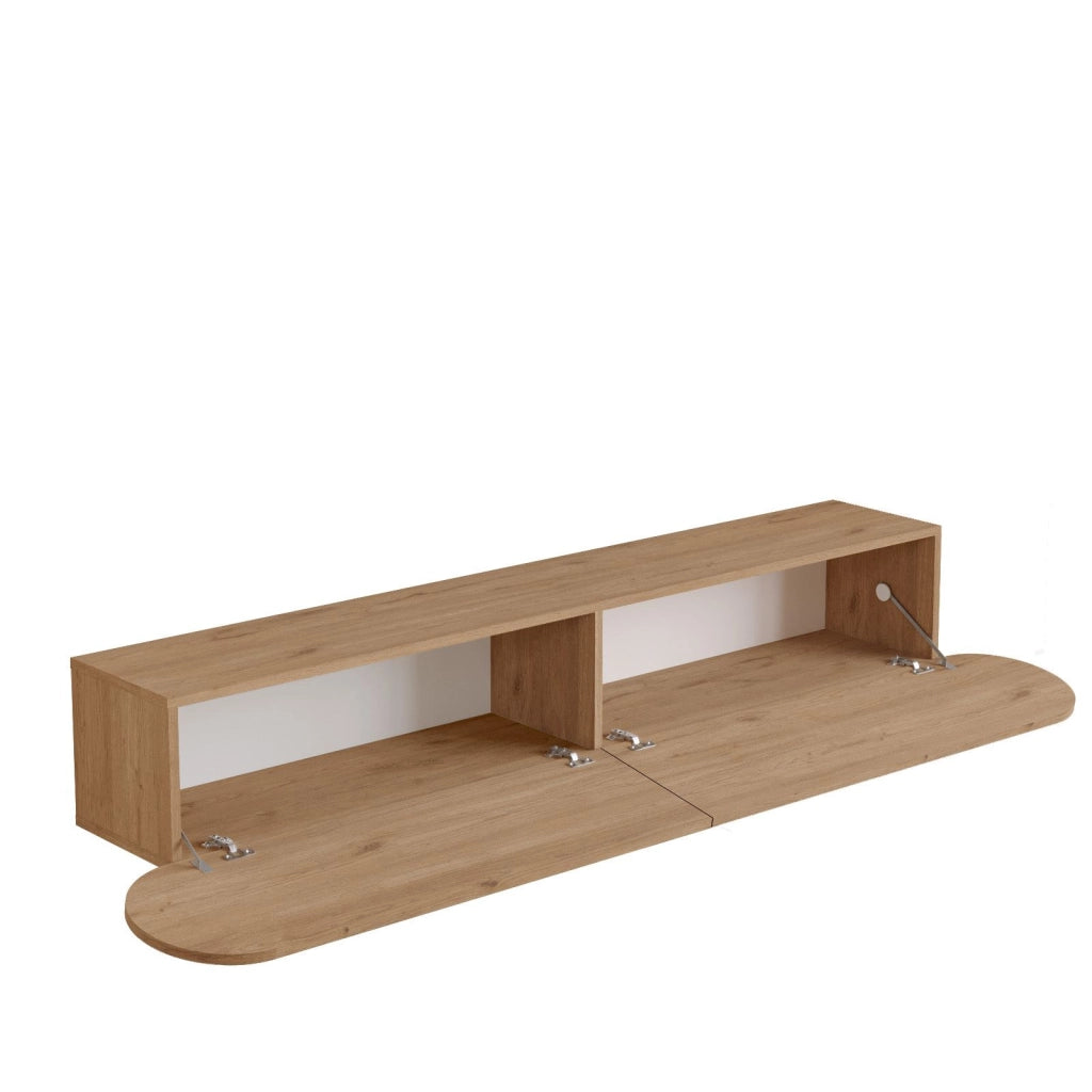 Porta TV in legno "LUM1" - 180 x 31 x 29 cm - Beige