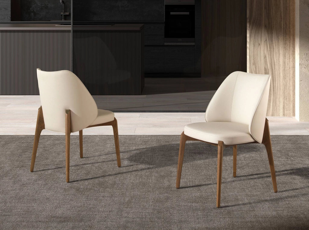 Sedia in similpelle crema