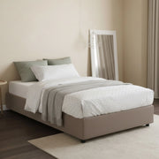 Asid, Letto Piazza e Mezza Sfoderabile Made in Italy, Grigio Tortora