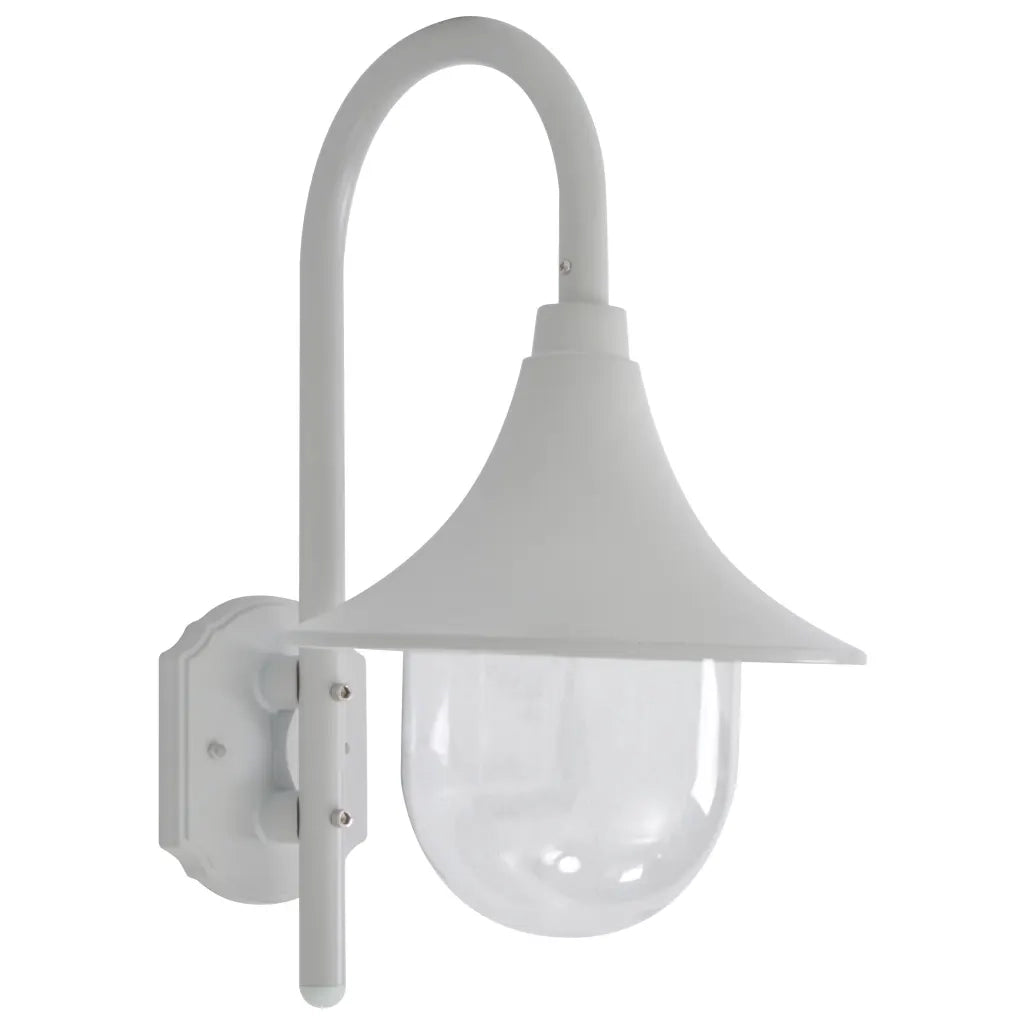 Applique da giardino atmosfera accogliente illuminazione funzionale 36 x 25 x 42 cm alluminio bianco 02_0045888
