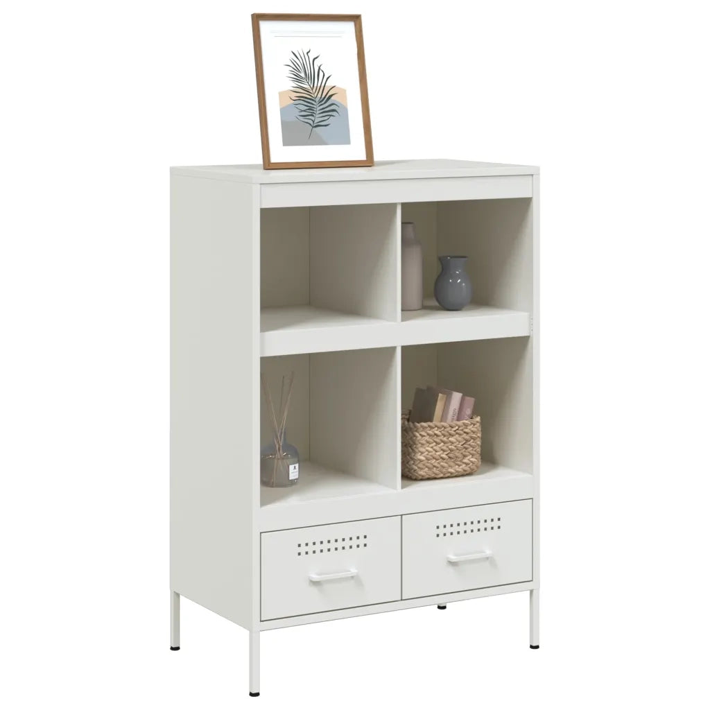 Credenza Bianca 68x39x101,5 cm in Acciaio 843107