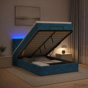 Letto Ottomano con Materasso e LED Blu scuro 120 x 190 cm 3457201