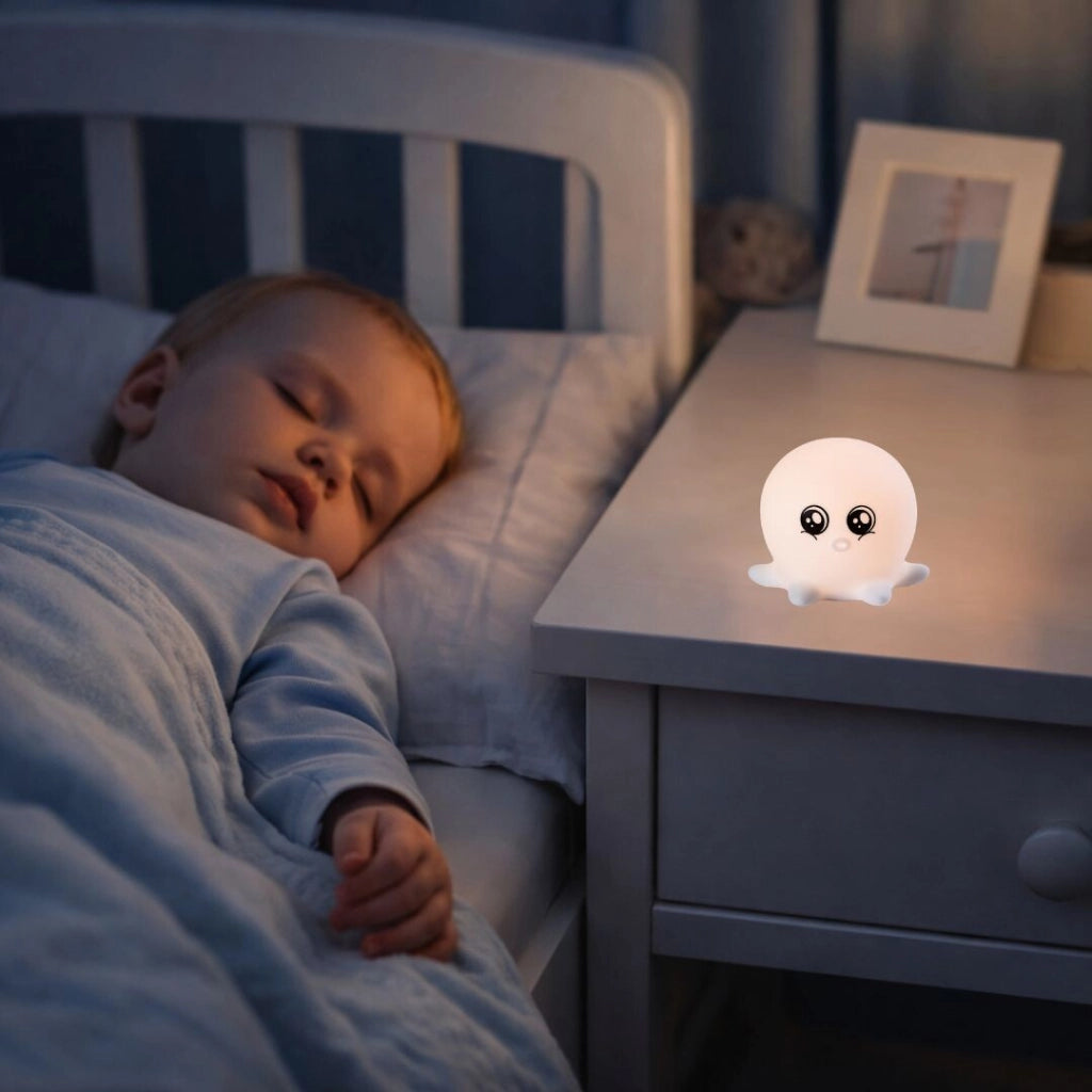 Lampada notturna bambini polpo bianco LED Lightimals Rabalux