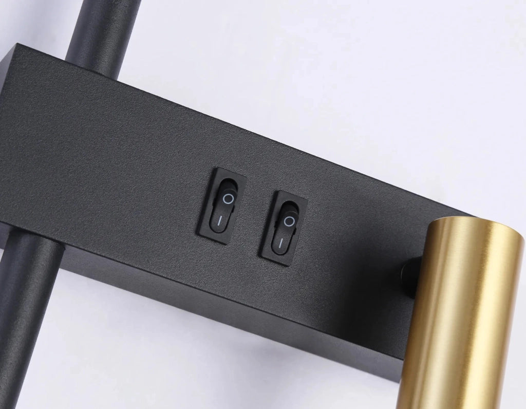 Lampada Da Parete APP1439-2-W Black Gold Left