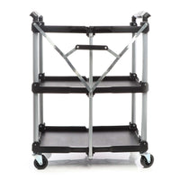 Carrello pieghevole multiuso con 3 piani Fino a 120 kg Per officina, ufficio, gastronomia