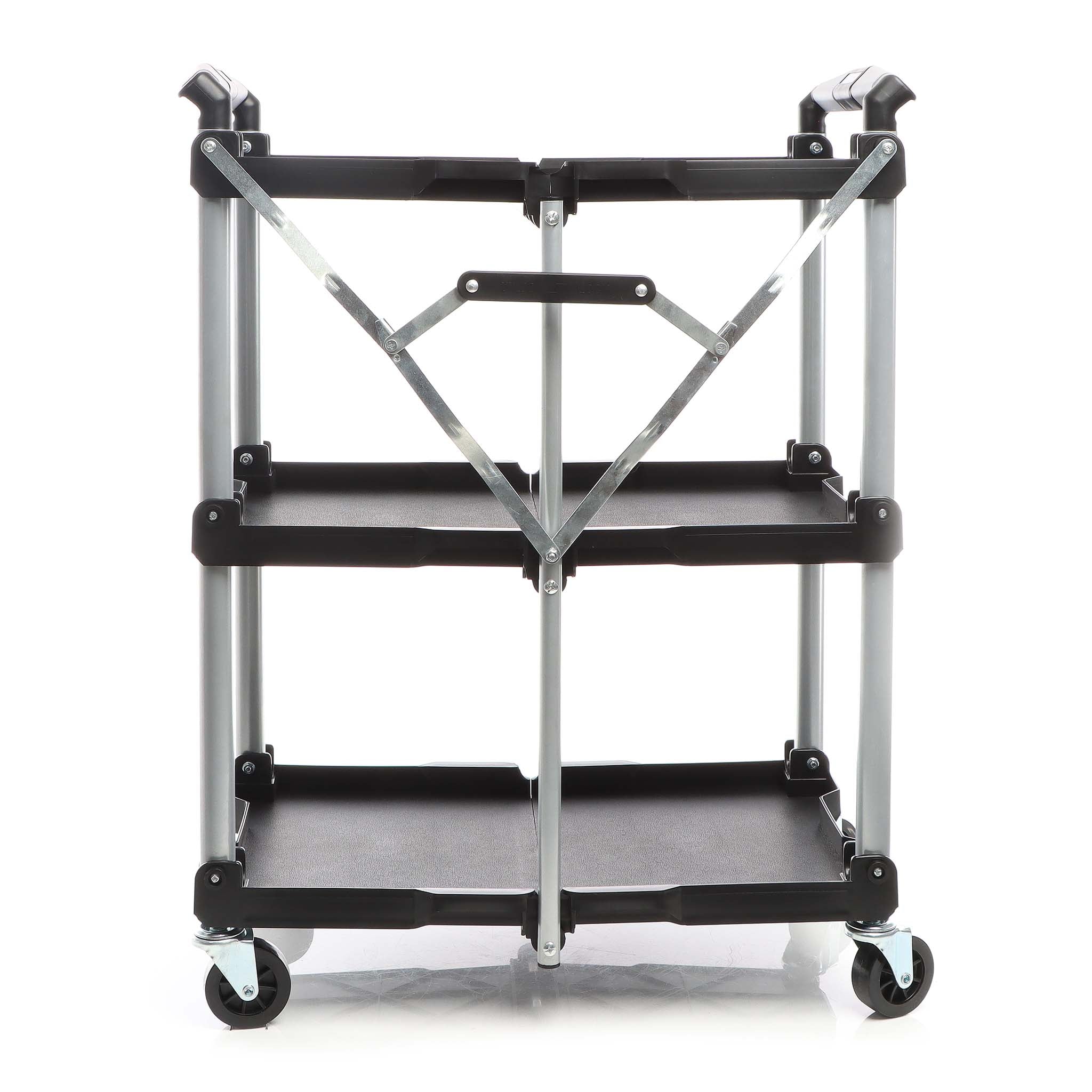 Carrello pieghevole multiuso con 3 piani Fino a 120 kg Per officina, ufficio, gastronomia