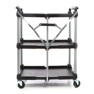 Carrello pieghevole multiuso con 3 piani Fino a 120 kg Per officina, ufficio, gastronomia