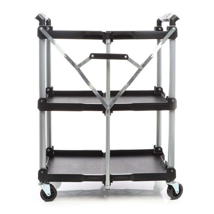 Carrello pieghevole multiuso con 3 piani Fino a 120 kg Per officina, ufficio, gastronomia