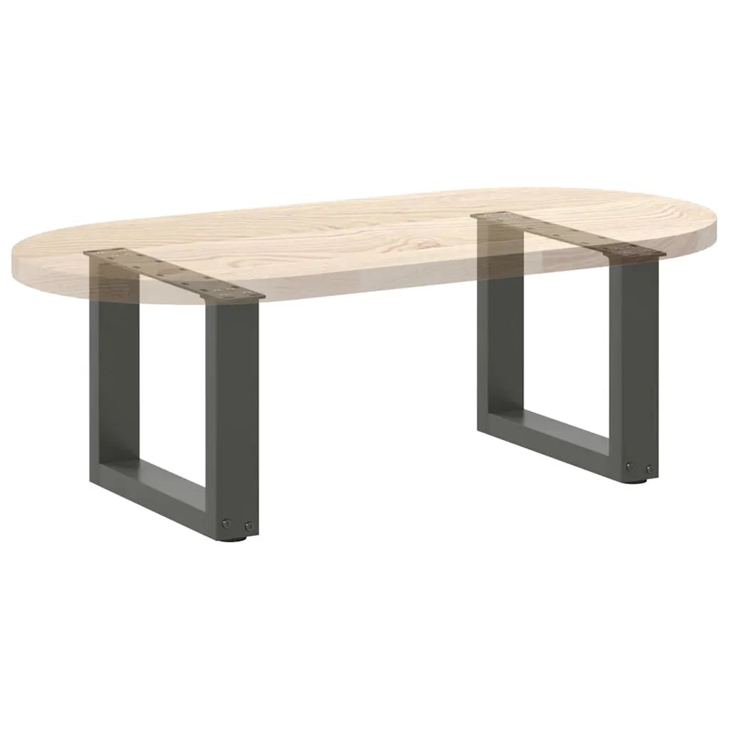 Gambe per Tavolino da Caffè a Forma di U 2 pz Antracite 40x(30-31) cm Acciaio 4013134