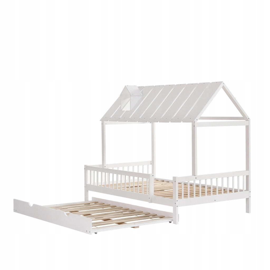 Letto singolo 120x200 - Xylo - Bianco con cassetti e comodino