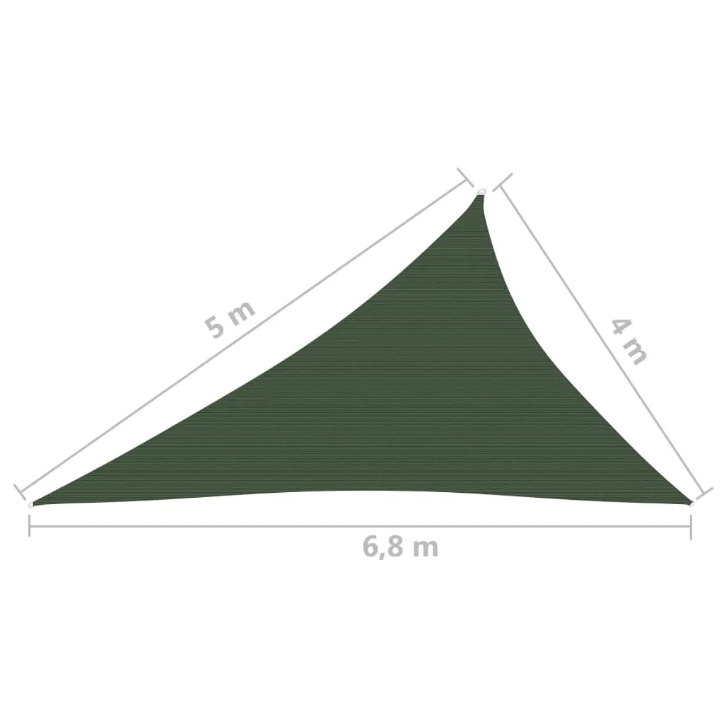 Vela ombreggiante/ombrellone 160 g/m² HDPE 4 x 5 x 6,8 m verde scuro 02_0009435