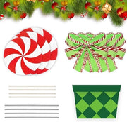 Decorazione di Natale per esterno Set di piatti per giardino di Natale - decorazione esterna per prato e patio - decorazione festiva per la vacanza di Natale