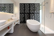 AIM - Pannello in PVC traforato - Parasole Misura: 47x94 cm, Colore: nero