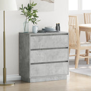 Comodino  con LED Grigio cemento 71x34,5x75 cm Legno ingegnerizzato