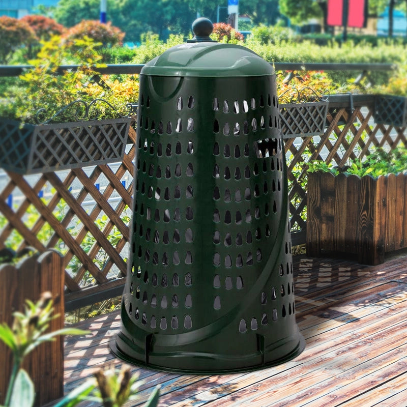 BAMA PATTUMIERA VARIO TRESPOLO PORTASACCO DA GIARDINO 110LT NERO-VERDE