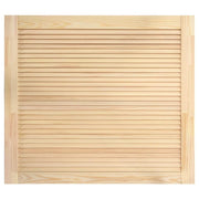 Porta a persiana in legno massello di pino anta per mobile anta per mensola rivestimento per armadio guardaroba paravento 39,5 x 49,4 cm 02_0003867