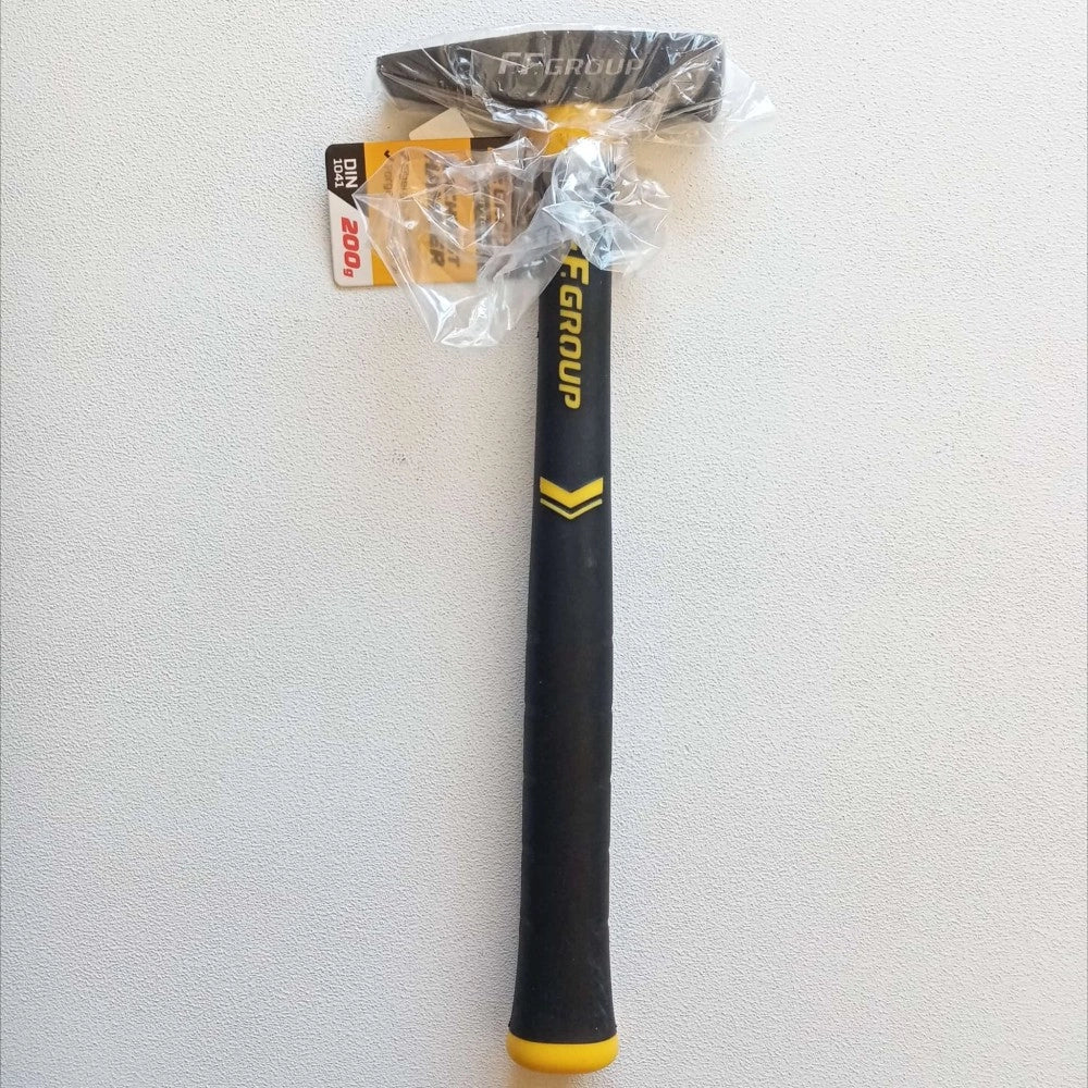 Ff group martello da 200gr per fabbro e meccanico manico fibra di vetro